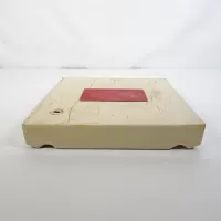 Break No 363 open top carriage vintage square ceramic ashtray featuring three diagonal cigarette rests in each corner: Bottom Side - Click to enlarge