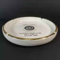 GoodYear Service Store Double Eagle Ceramic Ashtray: Top Side - Click to enlarge