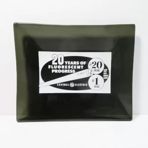 General Electric Fluorescent Progress Glass Ashtray: Top
