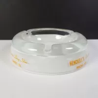 Hecknells Prescription Drug Store Vintage Glass Ashtray: Side - Click to enlarge