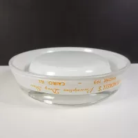 Hecknells Prescription Drug Store Vintage Glass Ashtray: Bottom Side - Click to enlarge