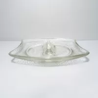 Holiday Inn Vintage Clear Glass Ashtray: Side - Click to enlarge