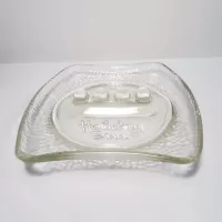 Holiday Inn Vintage Clear Glass Ashtray: Top Side - Click to enlarge
