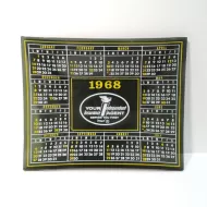 Insurance Agents 1968 Calendar Glass Ashtray: Top