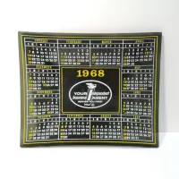 Insurance Agents 1968 Calendar Glass Ashtray: Top - Click to enlarge
