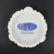 Mammoth Life Accident Insurance Milk Glass Ashtray: Top