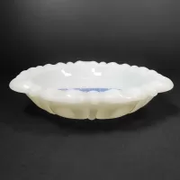 Mammoth Life Accident Insurance Milk Glass Ashtray: Top Side - Click to enlarge
