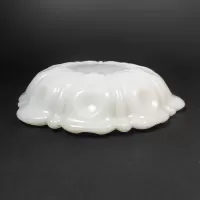 Mammoth Life Accident Insurance Milk Glass Ashtray: Bottom Side - Click to enlarge