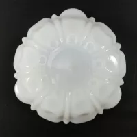 Mammoth Life Accident Insurance Milk Glass Ashtray: Bottom - Click to enlarge