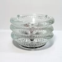 Three MGM Grand Hotel Las Vegas Glass Ashtrays: Stacked - Click to enlarge