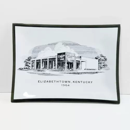 1964 Citizens Bank Elizabethtown Kentucky Glass Ashtray: Top