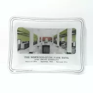 Norwood Hyde Park Bank and Trust Ohio Glass Ashtray: Top