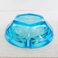 Wedding Day Blue Glass Vintage Novelty Ashtray: Bottom Side - Click to enlarge
