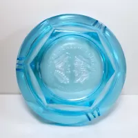 Wedding Day Blue Glass Vintage Novelty Ashtray: Bottom - Click to enlarge