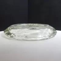 Heavy Clear Glass Vintage Starburst Ashtray: Bottom Side - Click to enlarge