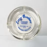 Essig Brothers Corner Annex Vintage Glass Ashtray: Top