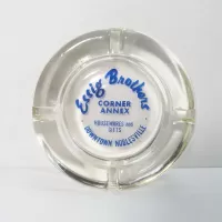 Essig Brothers Corner Annex Vintage Glass Ashtray: Top - Click to enlarge