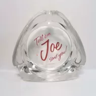 Joe Camel Tell em Joe Sent You Vintage Glass Ashtray: Top