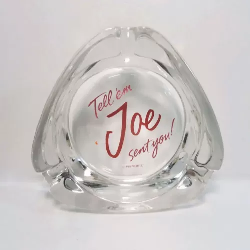 Joe Camel Tell em Joe Sent You Vintage Glass Ashtray: Top