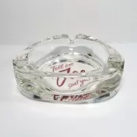 Joe Camel Tell em Joe Sent You Vintage Glass Ashtray: Side - Click to enlarge
