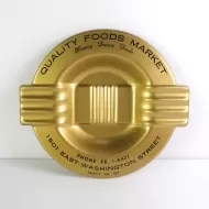 Quality Foods Market Ashtray Salesman Metal Ashtray: Top