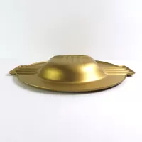 Quality Foods Market Ashtray Salesman Metal Ashtray: Bottom Side - Click to enlarge