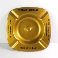 Terrace Drive-In Salesman Sample 600 Metal Ashtray: Top