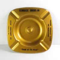 Terrace Drive-In Salesman Sample 600 Metal Ashtray: Top - Click to enlarge