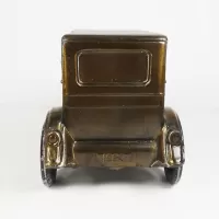 1974 Banthrico 1924 Ford Model T Metal Coin Car Bank: Back - Click to enlarge