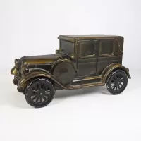 1974 Banthrico 1924 Ford Model T Metal Coin Car Bank: Left - Click to enlarge