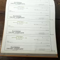 1957 Spencerian College Secretarial Typing Textbook: Checks - Click to enlarge