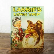 Lassie's Long Trip 1950s Hardcover Childrens Wonder Book: Front