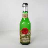 Pilsner Urquell Vintage Green Beer Bottle with Cap: Front