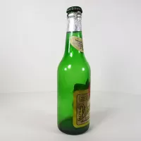 Pilsner Urquell Vintage Green Beer Bottle with Cap: Right - Click to enlarge