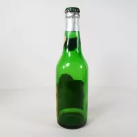 Pilsner Urquell Vintage Green Beer Bottle with Cap: Back - Click to enlarge