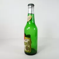 Pilsner Urquell Vintage Green Beer Bottle with Cap: Left - Click to enlarge