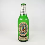 St. Pauli Girl Vintage German Green Glass Beer Bottle: Front