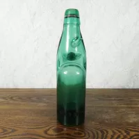 Codd Neck Vintage Glass Self Sealing Soda Bottle No 2: Front - Click to enlarge
