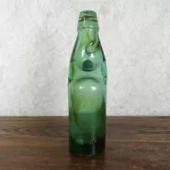 Codd Neck Vintage Glass Self Sealing Soda Bottle No 3: Front
