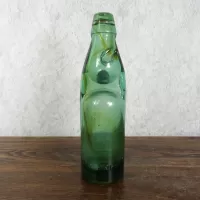 Codd Neck Vintage Glass Self Sealing Soda Bottle No 3: Front - Click to enlarge