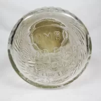 Jumbo Peanut Butter Vintage Embossed Clear Glass Jar: Bottom - Click to enlarge