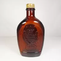 Eagle 1976 Brown Log Cabin Pancake Syrup Bottle: Back - Click to enlarge