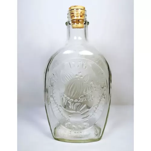 Fall Harvest 1976 Log Cabin Pancake Syrup Bottle: Back