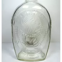 Fall Harvest 1976 Log Cabin Pancake Syrup Bottle: Back Closeup - Click to enlarge