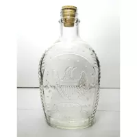 American Eagle 1976 Log Cabin Pancake Syrup Bottle: Back - Click to enlarge