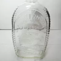 Liberty Bell 1976 Log Cabin Pancake Syrup Bottle: Back Closeup - Click to enlarge