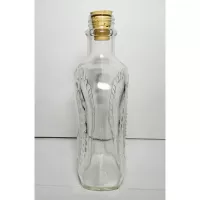 Log Cabin with Flag Flask 1976 Pancake Syrup Bottle: Left - Click to enlarge