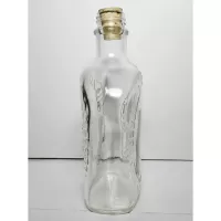 Log Cabin with Flag Flask 1976 Pancake Syrup Bottle: Right - Click to enlarge