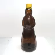 Mrs. Butterworth 10H Brown Bottle with Yellow Top: Front