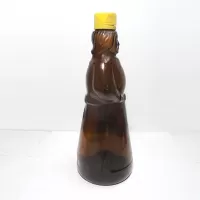 Mrs. Butterworth 10H Brown Bottle with Yellow Top: Right - Click to enlarge